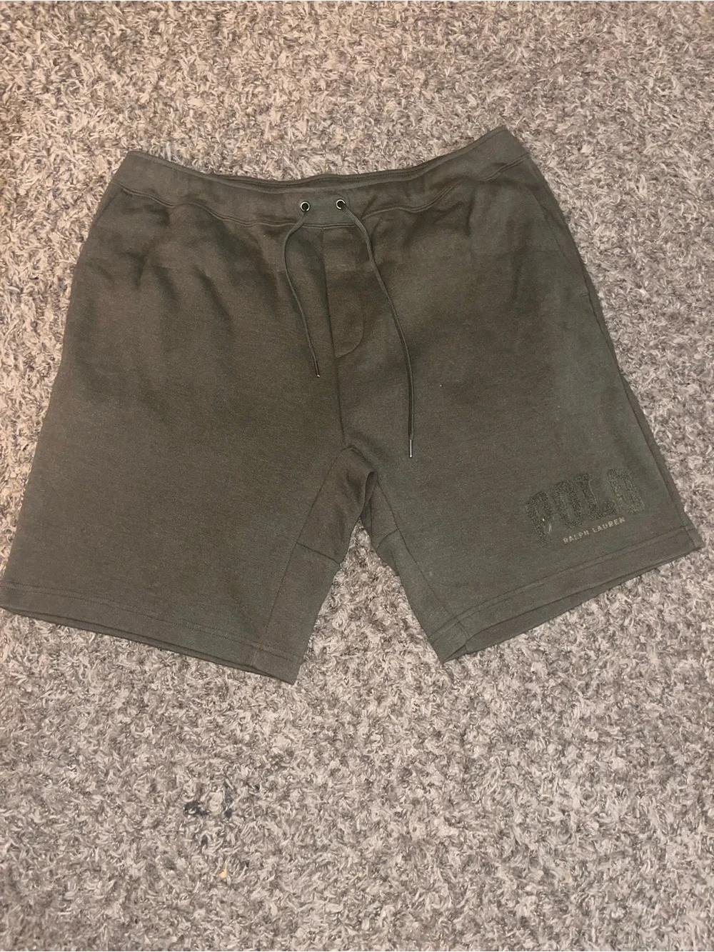 Ralph Lauren Olive Green Athletic Drawstring Shorts